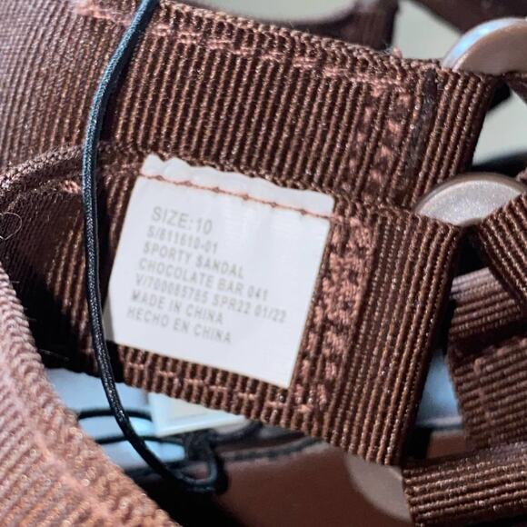 GAP y2k Sporty Strap Flat Sandals Chocolate Bar NWTs size 12 - Picture 5 of 10